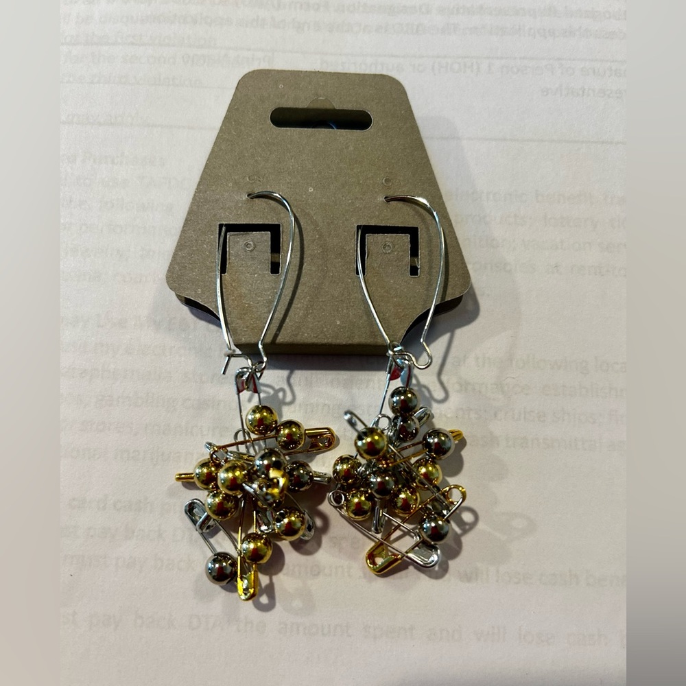 Safety pin earrings